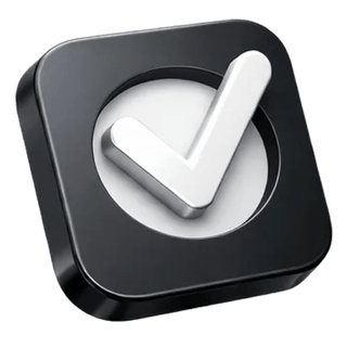 3D approval checkmark icon on the Bold Ledgerontary about page
